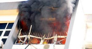 Breaking: Fire guts INEC office in Abuja
