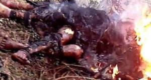 Two boys burnt to death in Imo state over robbery allegation (photos)