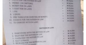 Man abandons marriage plan due to high dowry and bride price