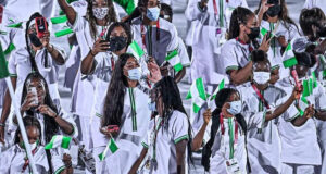 Photos: Team Nigeria at the Tokyo 2020 Olympics opening ceremony
