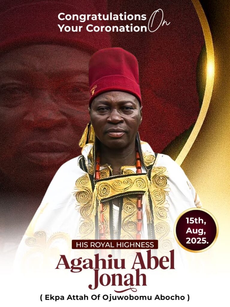 Congratulations on your Coronation, HRH Abel Jonah Agahiu