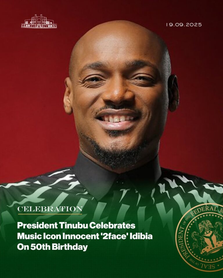 President Tinubu celebrates 2Face on 50th birthday anniversary