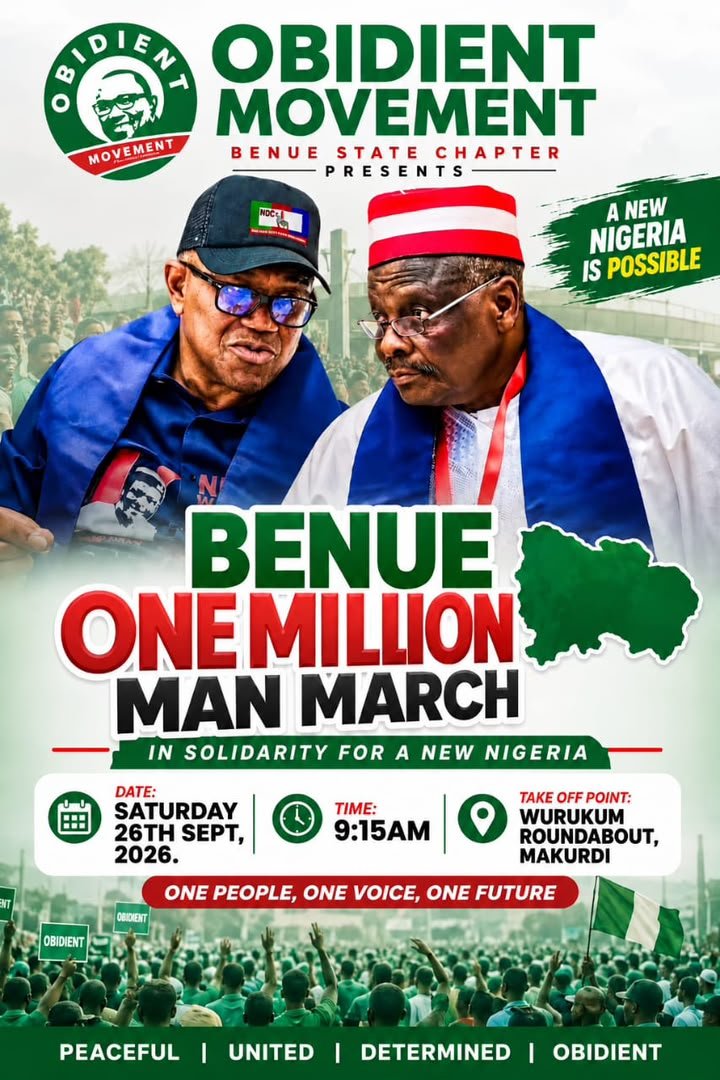 Obidient Movement in Benue postpones One Million Man March, cites insecurity