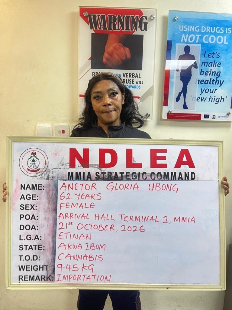 US-based grandma, Gloria Ubong arrested with large cocaine, loud shipments
